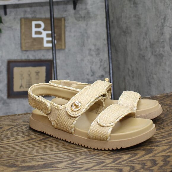 a new day Shoes - A New Day Womens Tilly Raffia Platform Footbed Sandals 92611752 Tan Brown 10M